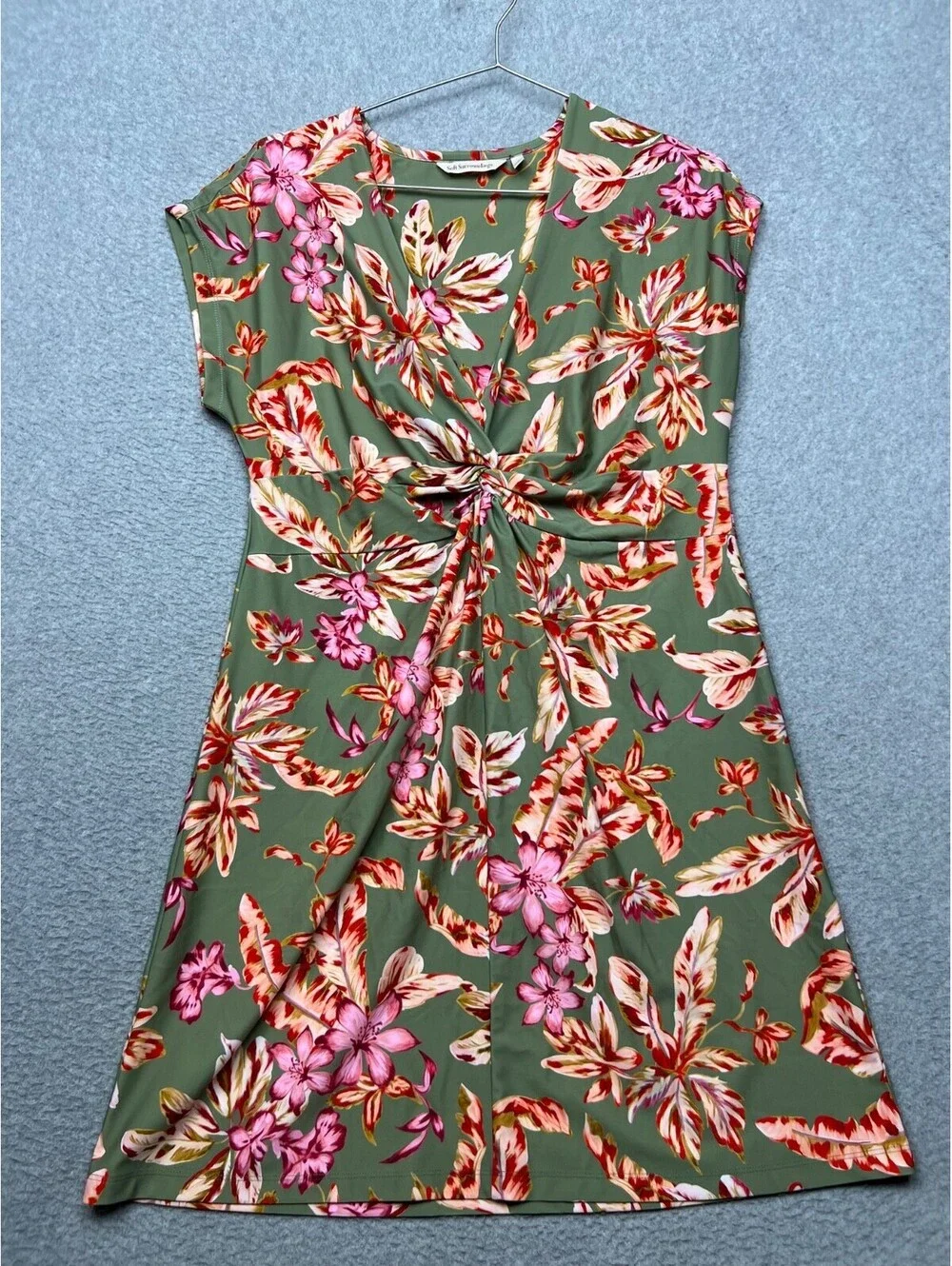 Soft Surroundings Women's Thalassa Swim Dress Cap Sleeve Size S Beach Summer